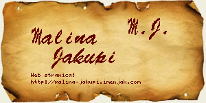 Malina Jakupi vizit kartica